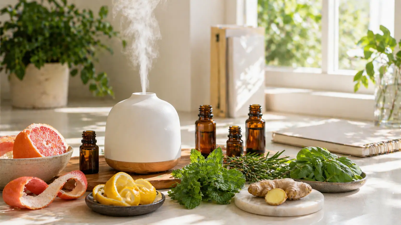 Fresh home blend setup with textiles and home reset styling