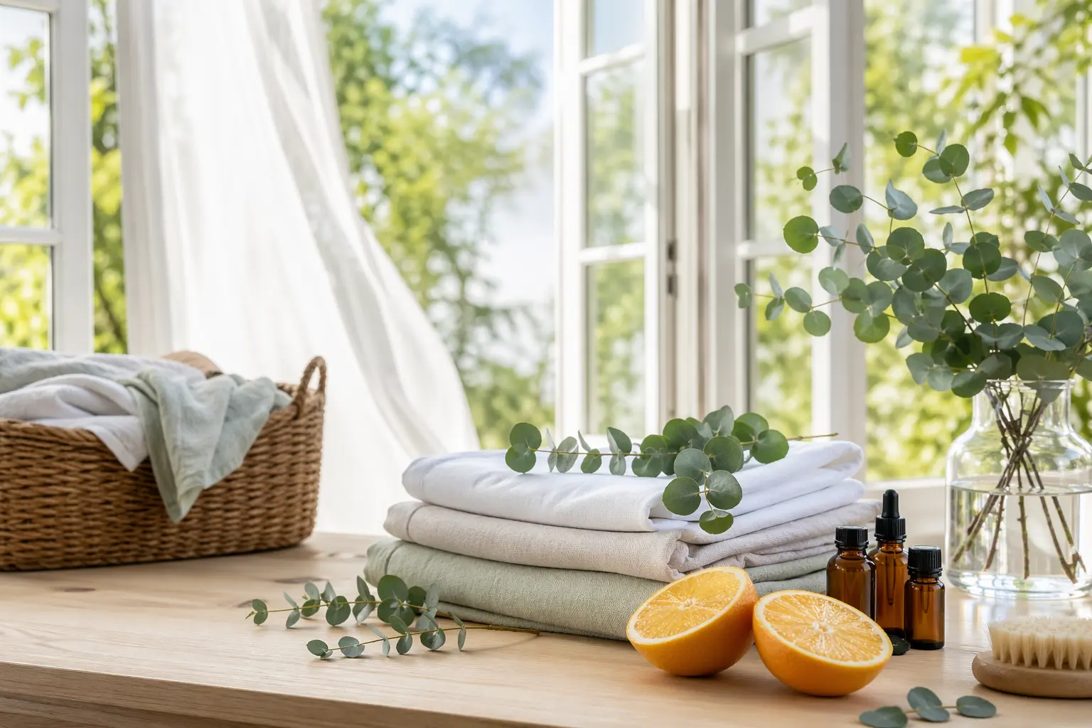 How to Freshen Laundry and Linens with Essential Oils